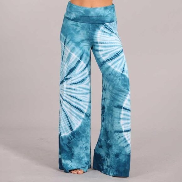 BellanBlue Pants - Women's Tie-Dye Wide Leg Palazzo Pants